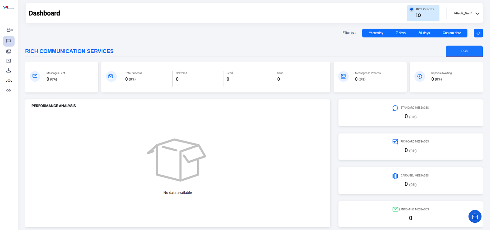 VRTICK RCS Dashboard